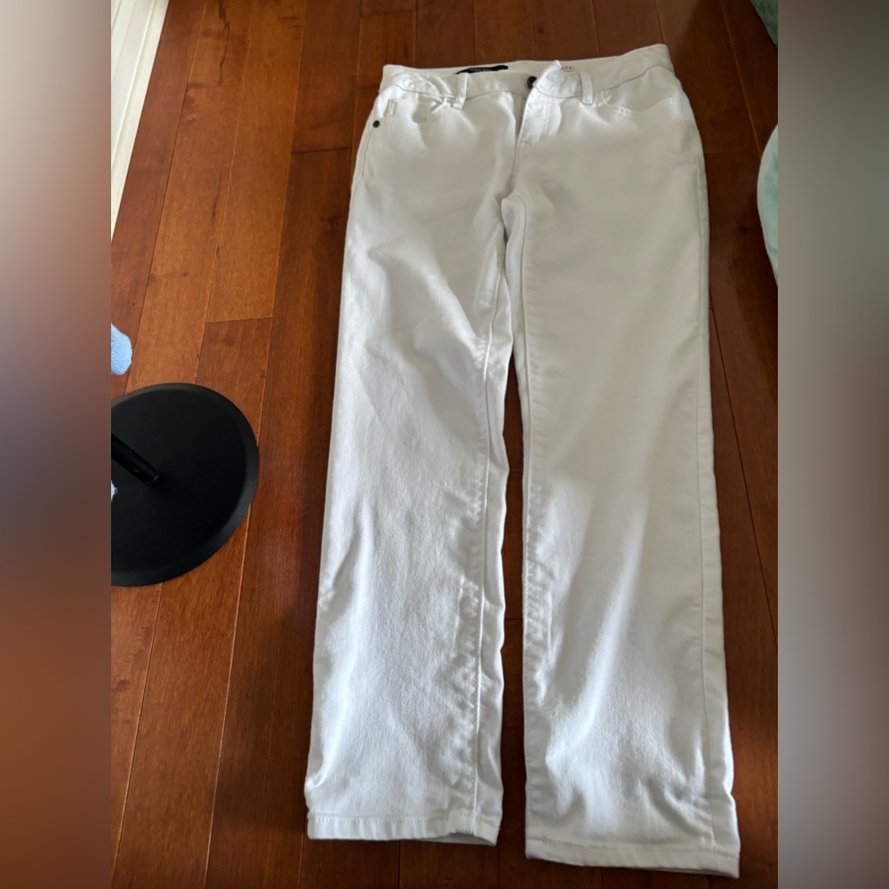 Simply Vera Vera Wang Capri Pants Women’s Size 2 White Mid‎ Rise Stretch Denim